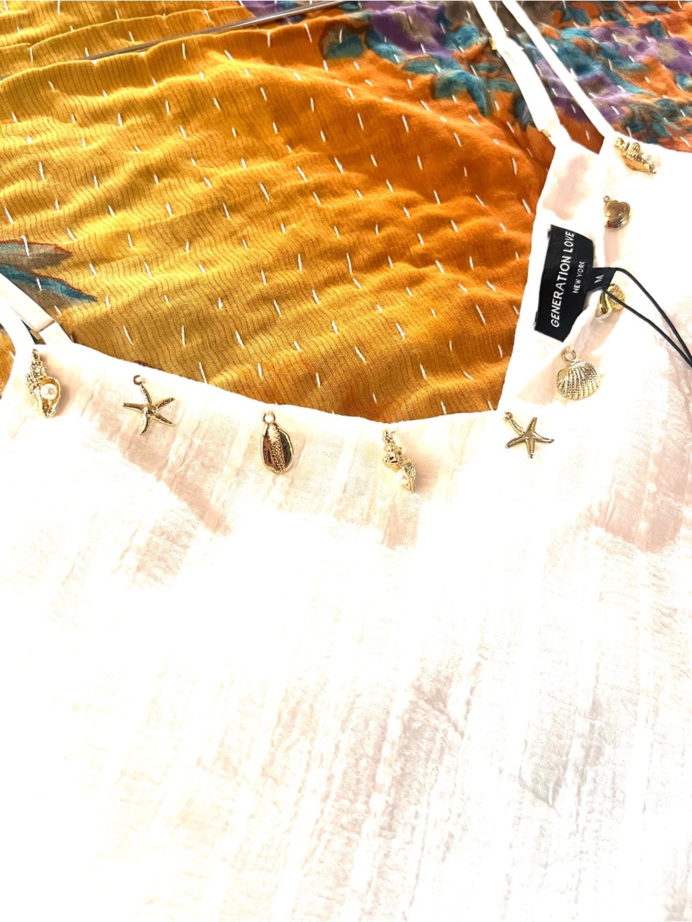 Generation Love White Embellished Spaghetti Strap Cami - Picture 4 of 12